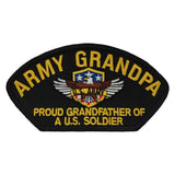 Army Grandpa - Proud Grandfather of a US Soldier Embroidered Patch 5 3/16" x 2 5/8"