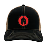 Red and Black Spartan Silhouette Hat - Multiple Colors Available - 2" Diameter Patch