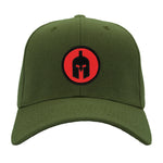 Red and Black Spartan Silhouette Hat - Multiple Colors Available - 2" Diameter Patch