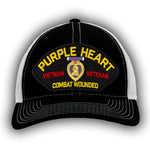 Purple Heart - Combat Wounded - Vietnam War Veteran Hat - Multiple Colors Available