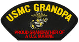 USMC Grandpa - Proud Grandfather of a US Marine  Embroidered Patch 5 3/16" x 2 5/8"