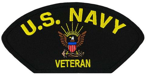 US Navy Veteran Embroidered Patch 5 3/16" x 2 5/8"